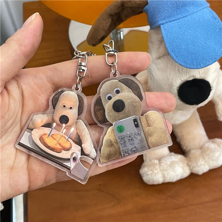 Móc Khóa Hình Nhân Vật Hoạt Hình Wallace&Gromit Dễ Thương