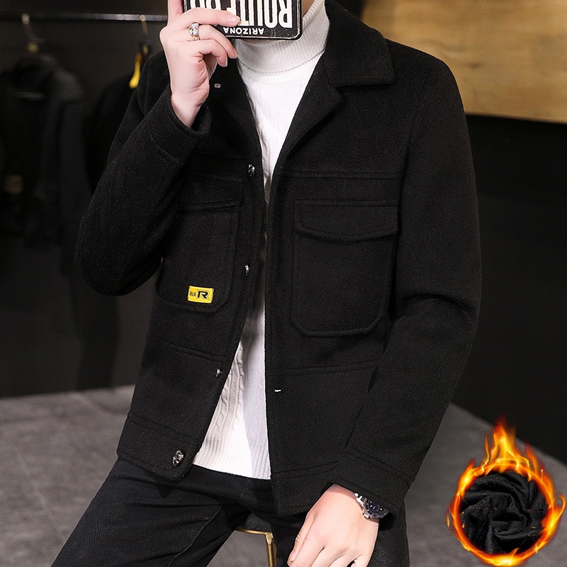 Áo khoác dạ nam dáng ngắn 2 lớp siêu giữ nhiệt hàng cao cấp đẹp không xù lông