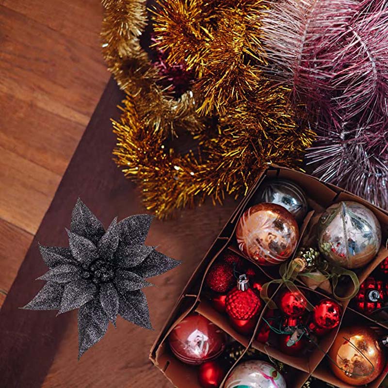 Bộ 5 hoa nhân tạo nhiều màu sắc trang trí bữa tiệc Giáng Sinh