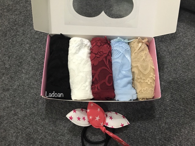 Hộp 5 quần cotton phối ren | BigBuy360 - bigbuy360.vn