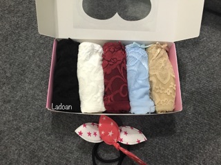 Hộp 5 quần cotton phối ren