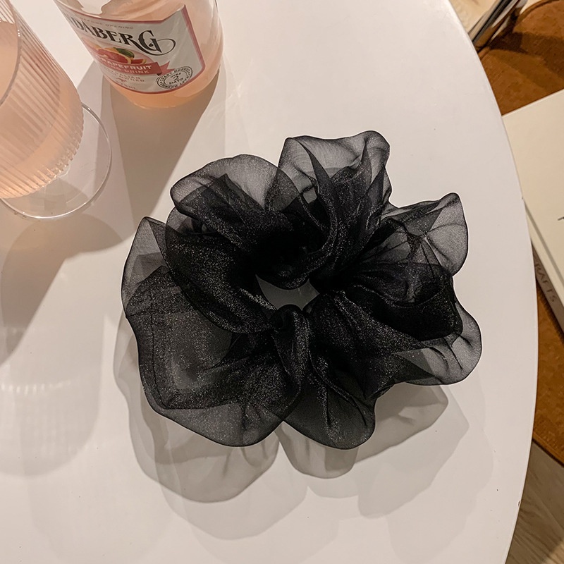 Dây buộc tóc lưới cỡ lớn phong cách Hàn Quốc cổ điển