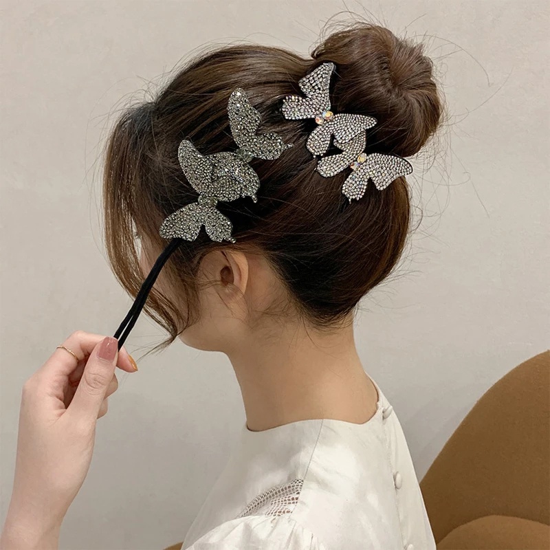 Cài Tóc Hình Bướm Đính Đá Thời Trang