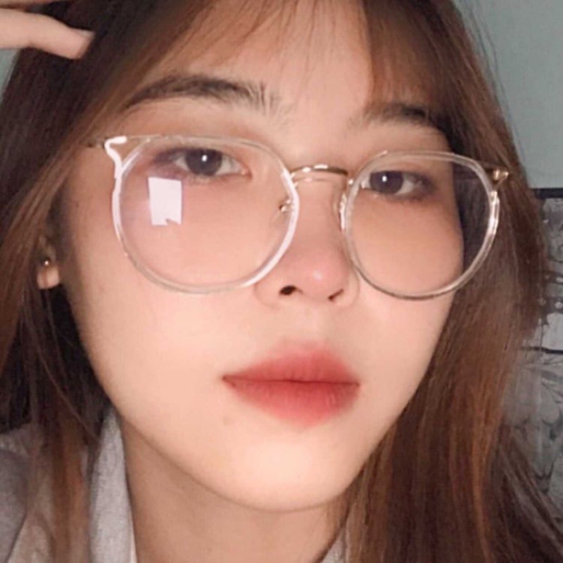 Kính mắt gọng kim loại tai mèo nhỏ