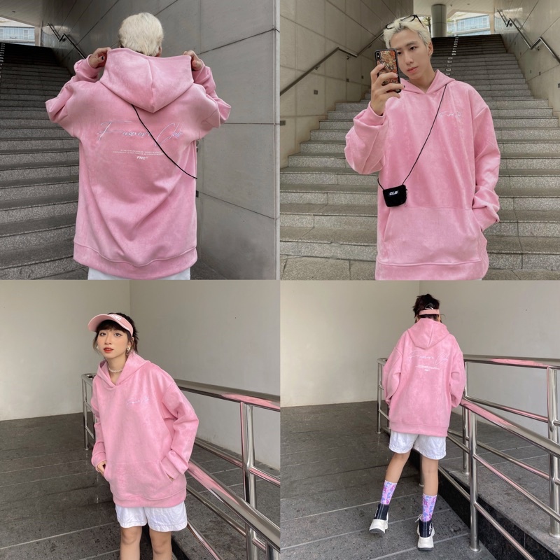 Áo hoodie Fuonero da lộn thêu sang xịn mịn ( Suede Hoodie )