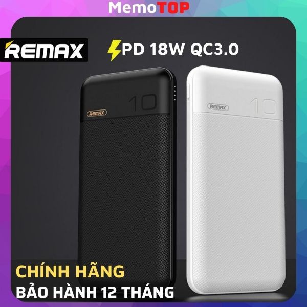 Sạc dự phòng 10000mah pin sạc nhanh PD 18w chính hãng REMAX RPP-151 cao cấp