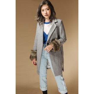 20Again - Áo Khoác Dạ Tay Lông