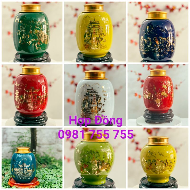Lọ đừng Trà Gốm Sứ Bát Tràng Cao Cấp