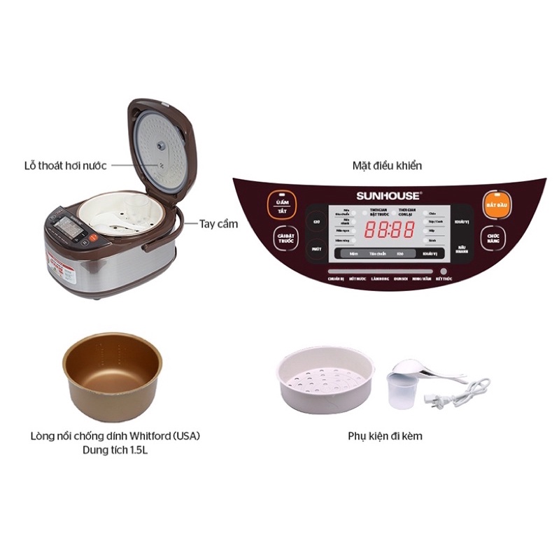Mạch điều khiển nồi cơm Sunhouse# SHD8909 #SHD8905C #SHD8905