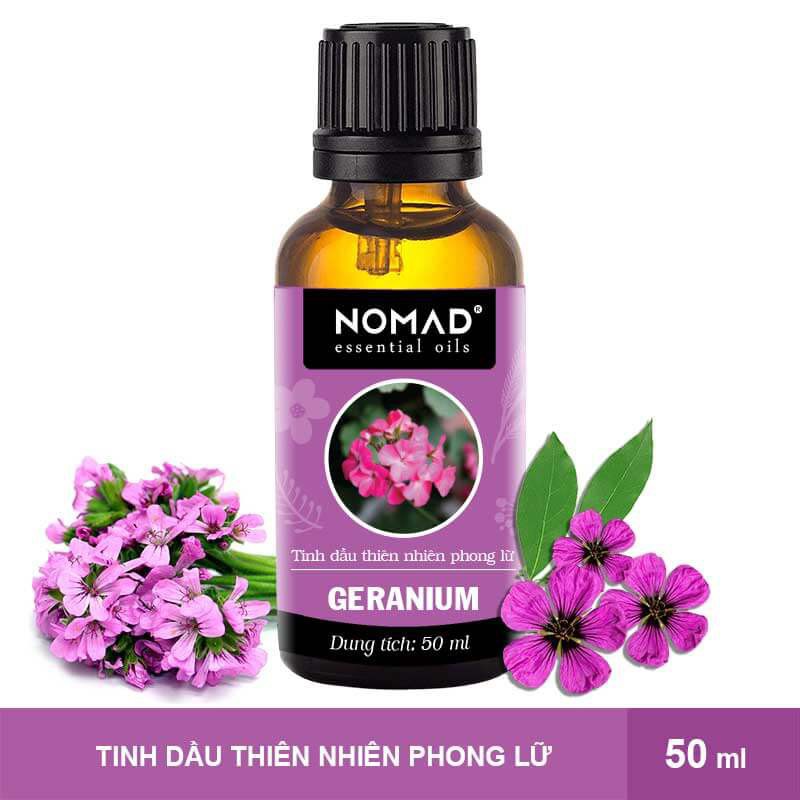 Tinh Dầu Thiên Nhiên Nguyên Chất 100% Hương Phong Lữ Nomad Essential Oils Geranium