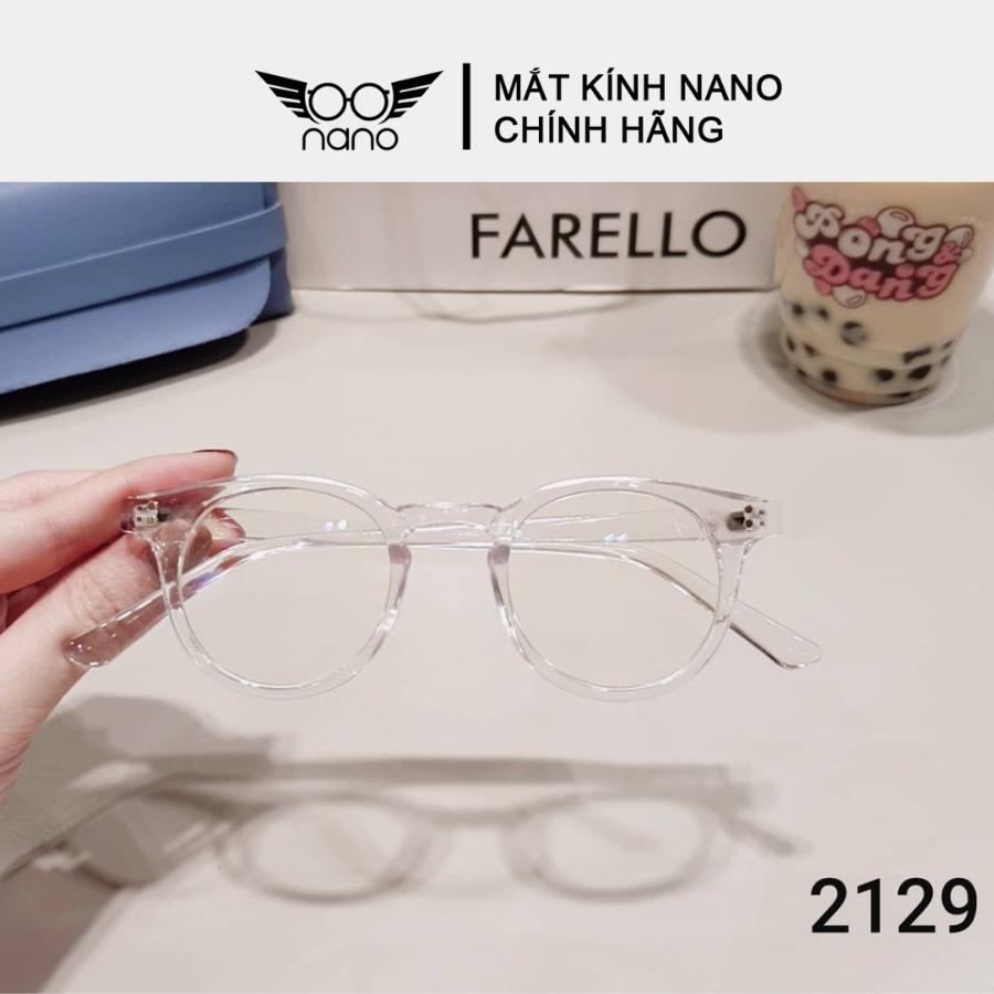 Gọng kính cận nữ nam, kính gọng V NANO 2129 nhựa dẻo bền bỉ thời trang Hàn Quốc