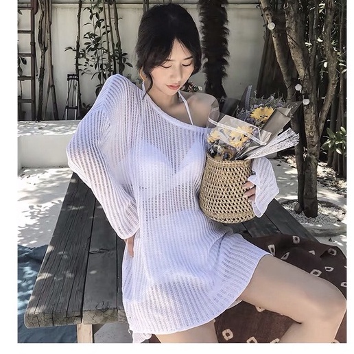 Áo lưới khoác ngoài bikini đi biển siêu xinh hàng loại 1