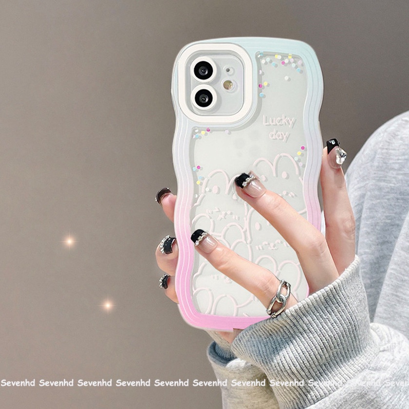 Ốp Điện Thoại Dẻo Trong Suốt Họa Tiết Hoạt Hình Chú Thỏ Dễ Thương Cho iPhone 13 12 11 Pro Max Xs Max Xr X 7 8 6 6s Plus