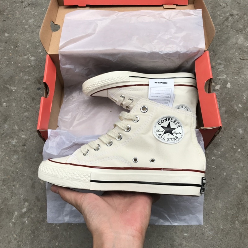 Giày thể thao Con ver.se trắng kem cao nam nữ