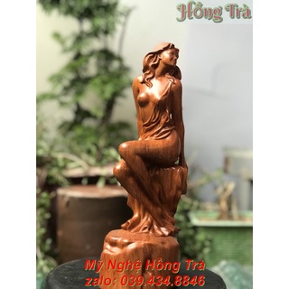 Tượng gỗ đẹp. Tượng Cô gái. Tượng Trinh nữ cao 30cm 40cm