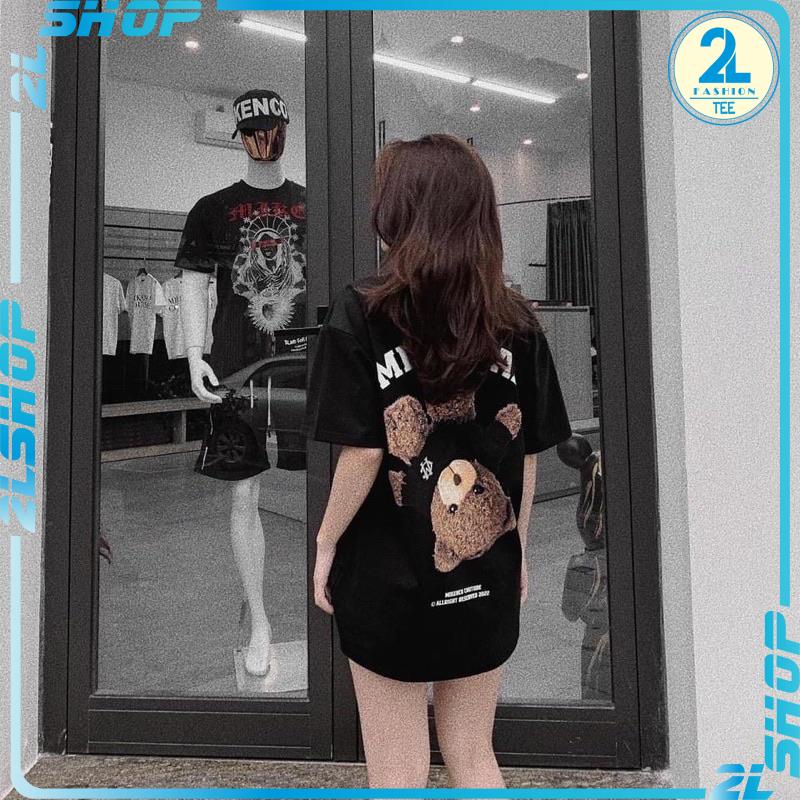 Áo  thun Mikenko Mikebear tshirt cao cấp SPF , Áo phông Mikenko nam nữ  gấu 5D sành điệu siêu hot giá rẻ