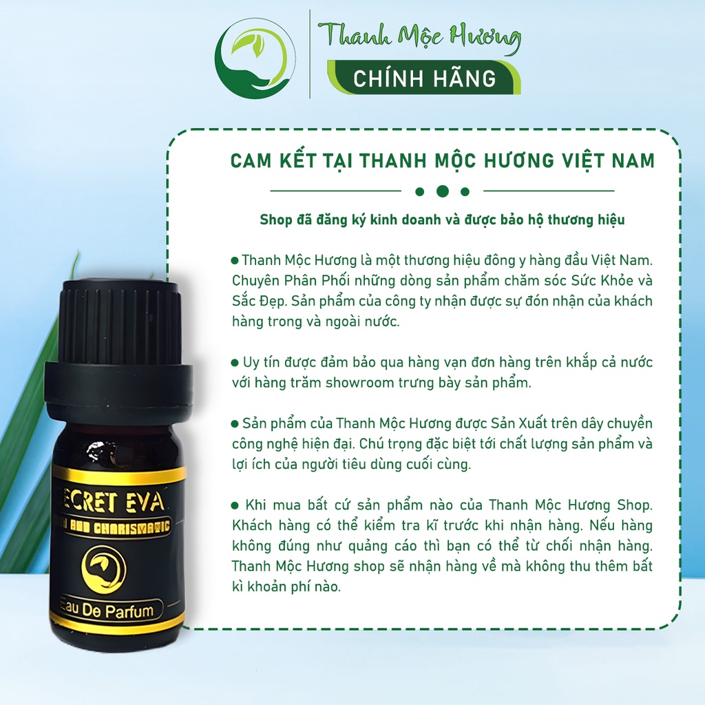 Nước hoa vùng kín Secret Eva Thanh Mộc Hương hương thơm quyến rũ 5ml