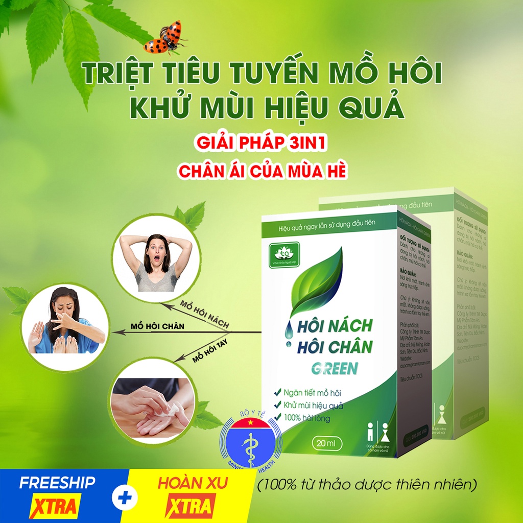 [HÀNG CHÍNH HÃNG] Xịt Khử Mùi Hôi Nách Hôi Chân Tâm An SẠCH MÙI THƠM NÁCH - Ngăn Mùi Vượt Trội 72h, 100% Thảo Dược Th