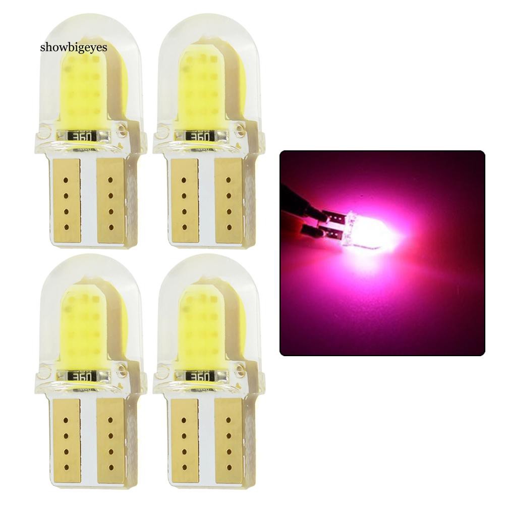 Bộ 4 đèn LED T10 W5W COB 1W 12V siêu sáng cho xe hơi