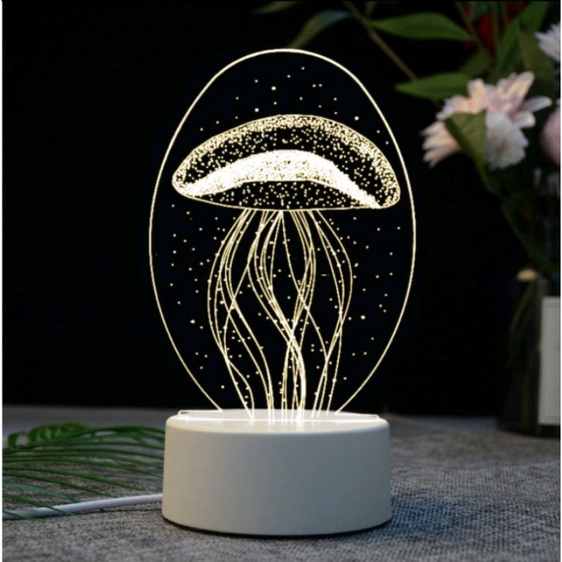 Đèn ngủ led 3d siêu dễ thương có thể dùng trang trí làm quà tặng cho người thân bạn bè