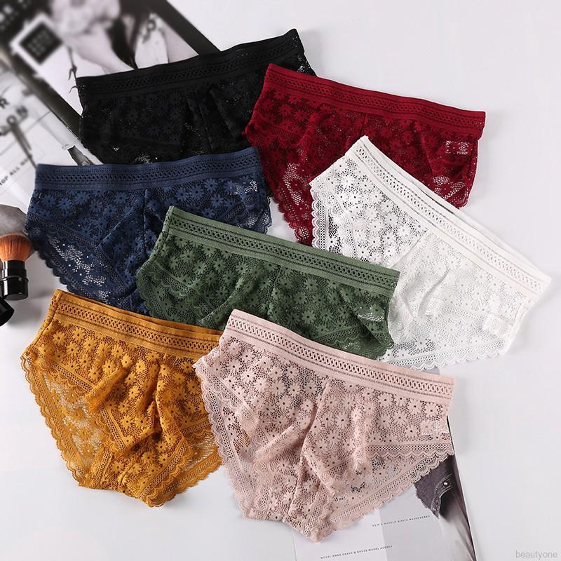 Sexy Floral Lace Panties Women Stretch Panties Briefs