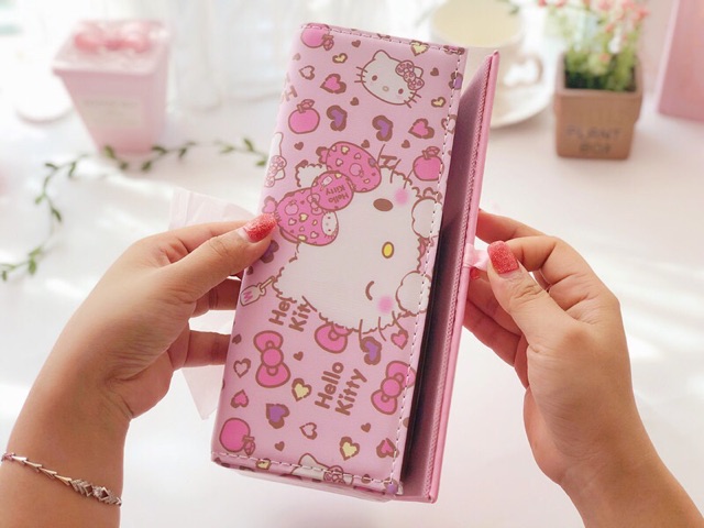 Hộp đựng khăn giấy da PU Hello Kitty