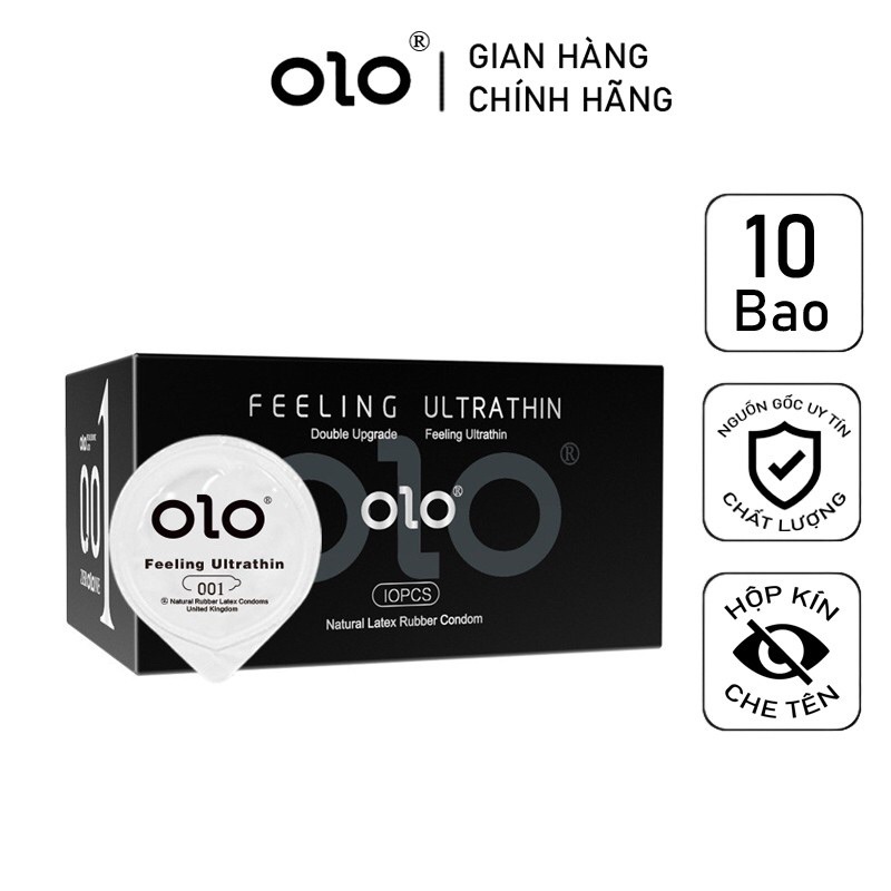 Bao Cao Su Siêu Mỏng OiO 001mm Hương Vani Nhiều Gel Bôi Trơn Hộp 10c