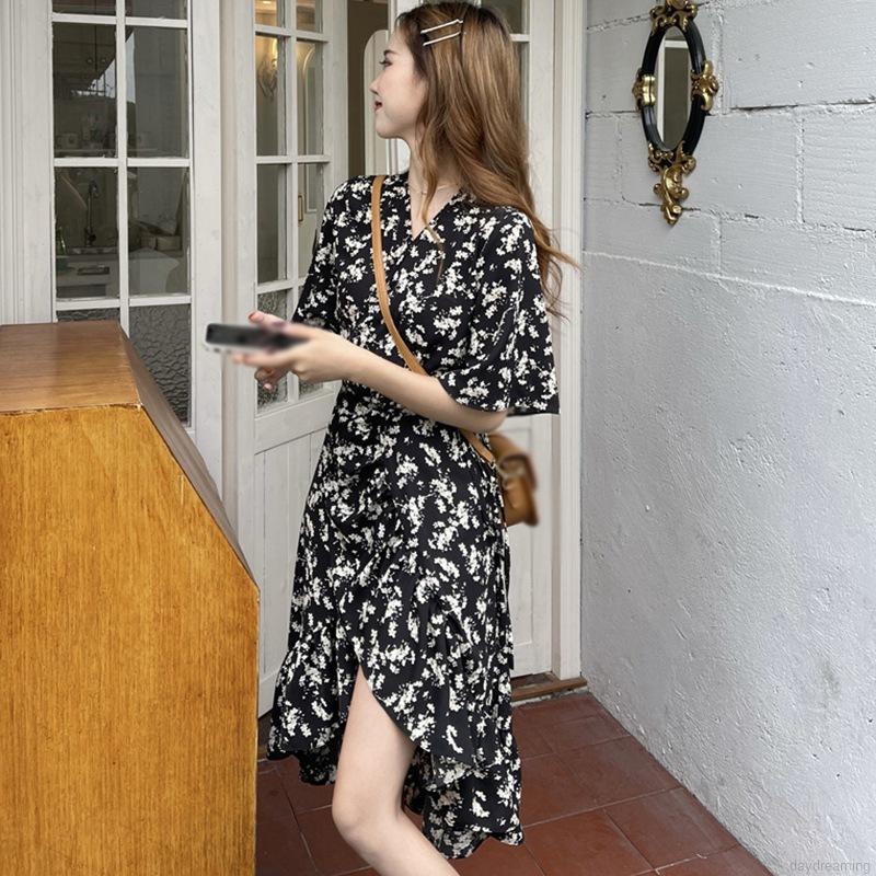 Đầm Hoa Tay Ngắn Thời Trang Dành Cho Nữ