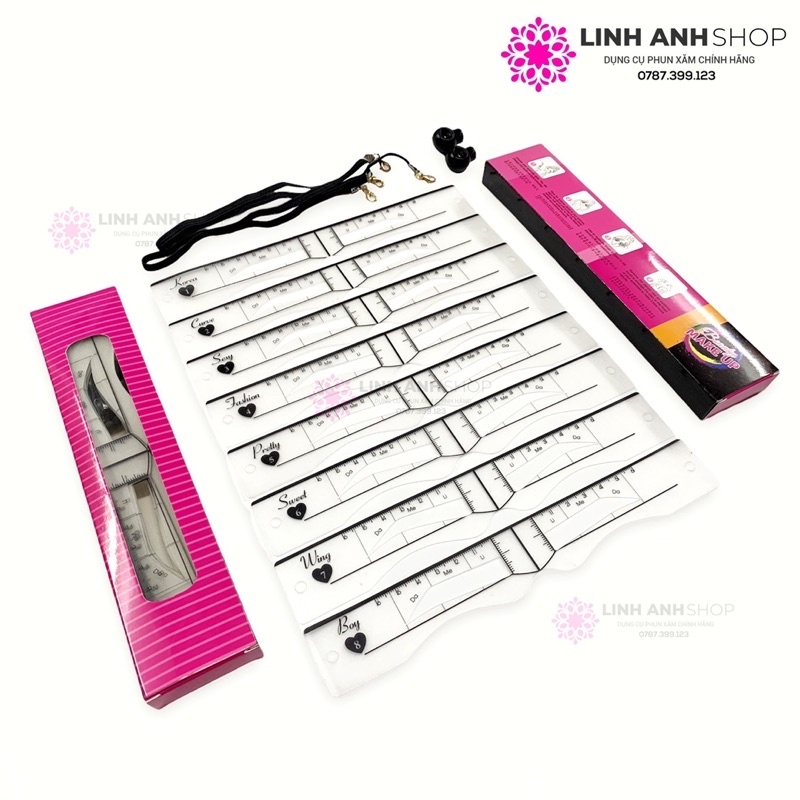 Khuôn Mày 8 Dáng Đẹp Chuẩn Thái Hàn Châu Âu Kẻ Vẽ Lông Mày Phun Xăm Makeup