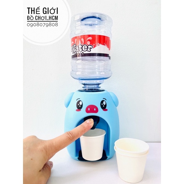 [HOT- CHƠI THẬT UỐNG THẬT] Đồ chơi bình nước lọc hình heo có ly giấy cho bé uống nước thật rất đáng yêu