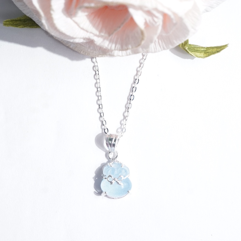 Dây chuyền bạc Túi tiền phong thủy đủ màu 925 cao cấp QMJ - Q706