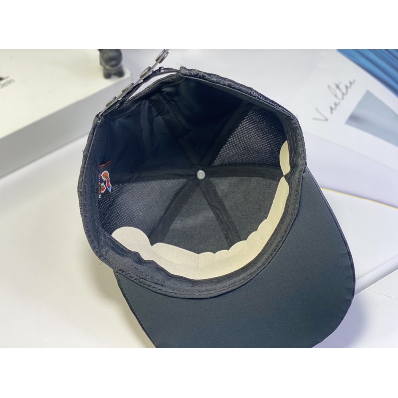 Nón snapback hoa văn mỏ viền da thời Trang nam