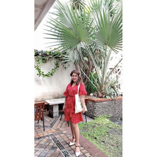 Đầm chấm bi đắp bèo 60-83kg (tranghai_bigsize)