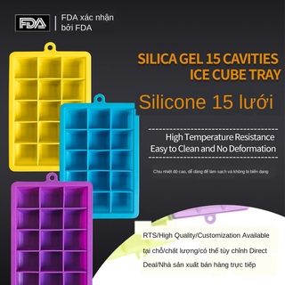 Khay Làm Đá 15 Ô Vuông Chất Liệu Silicon