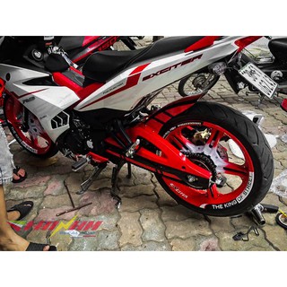 Tem trùm trắng đỏ cao  Exciter 150
