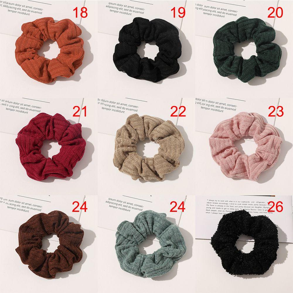 Dây Cột Tóc Scrunchies Bằng Vải Bông Mềm Mại Cho Nữ