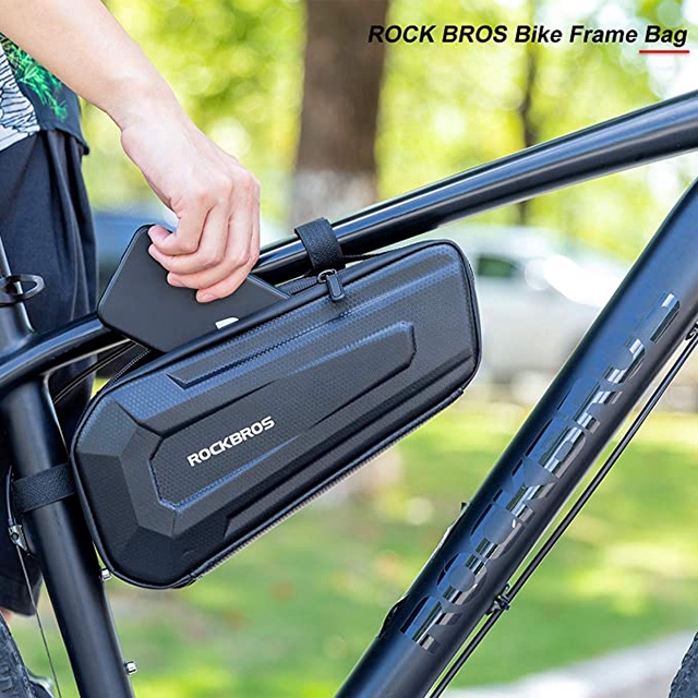 Túi Tam Giác EVA ROCKBROS Đựng Vật Dụng Chống Thấm Nước Gắn Khung Yên Xe Đạp Leo Núi