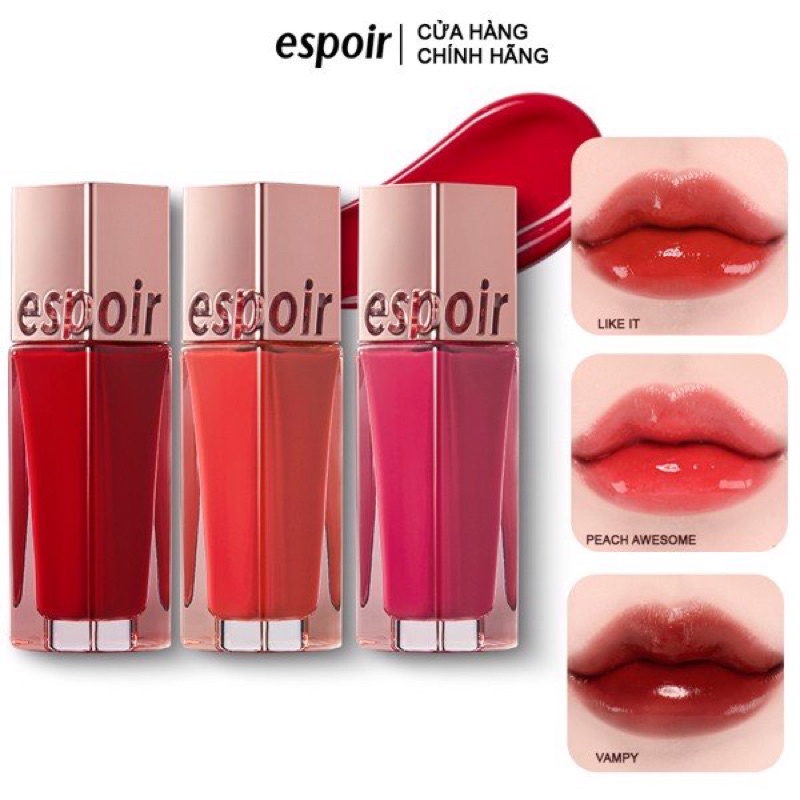 Son Kem Lì Cao Cấp Hàn Quốc Lên Màu Chuẩn, Lâu Trôi Espoir Couture Lip Tint Shine 8.5g