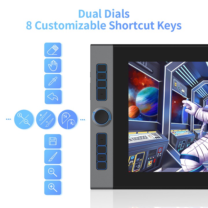 BẢNG VẼ MÀN HÌNH XP-PEN ARTIST PRO 16 CHIP X3 2 DIAL CẢM ỨNG NGHIÊNG 99% ADOBERGB - HÀNG CHÍNH HÃNG
