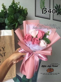 HOA HỒNG SÁP BÓ 5 BÔNG