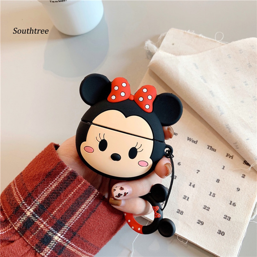 Vỏ Bảo Vệ Hộp Sạc Tai Nghe Bluetooth Hình Minnie-Mickey Dễ Lắp Đặt