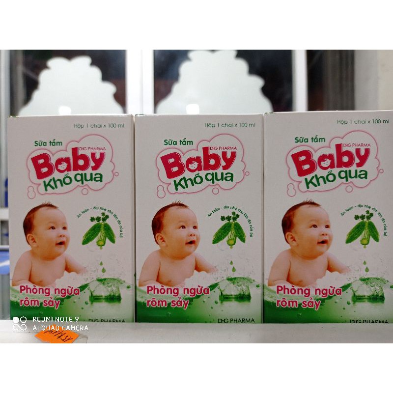 Sữa tắm baby khổ qua phòng  ngừa rôm sảy