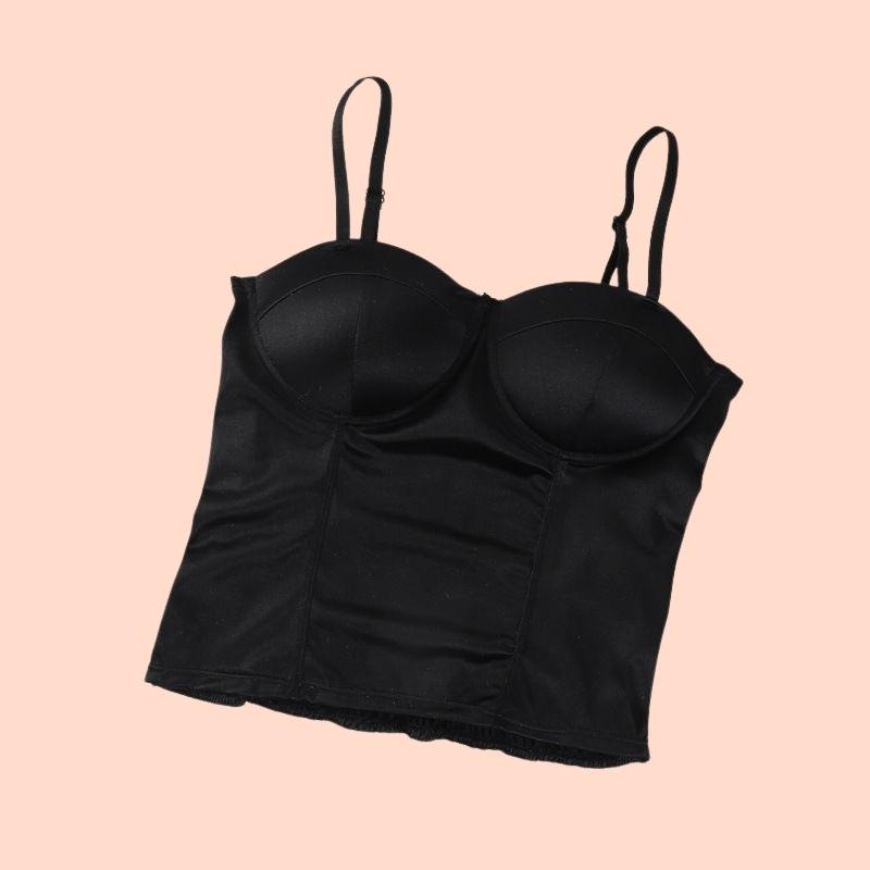 Áo Lót Nữ Phi Bóng, Áo Bra Su Satin Nhúng Sau Lưng 2 Dây - 0881
