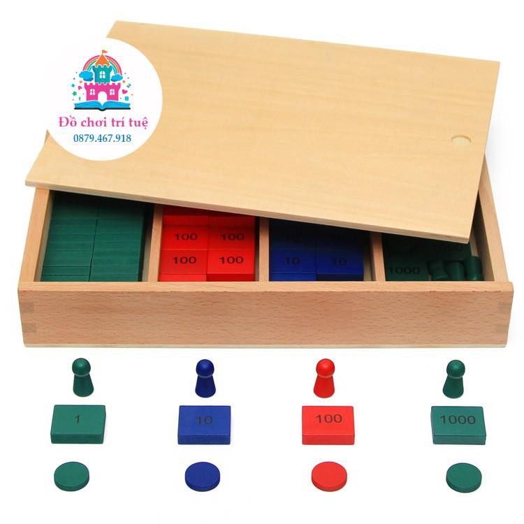 Giáo cụ Montessori - Trò chơi với các tem số ( Stamp Game )