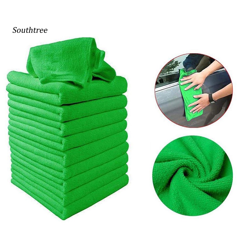 Set 10 Khăn Vi Sợi 25x25cm Dùng Để Lau Chùi Ô Tô Đa Năng Tiện Dụng