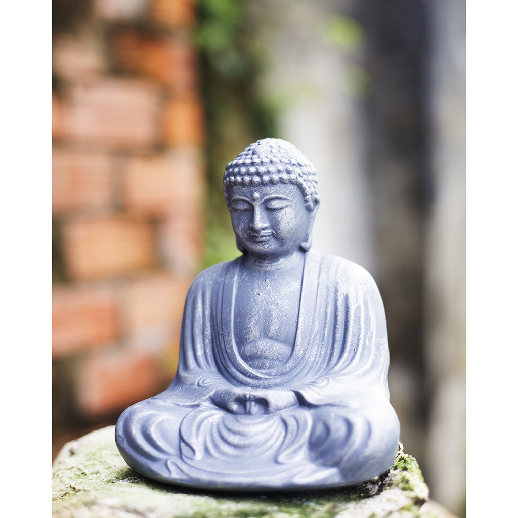 🙏 Tượng PHẬT đá xám thiền phong cách zen phong thủy, trang trí hồ cá, hồ thủy sinh, bể cá