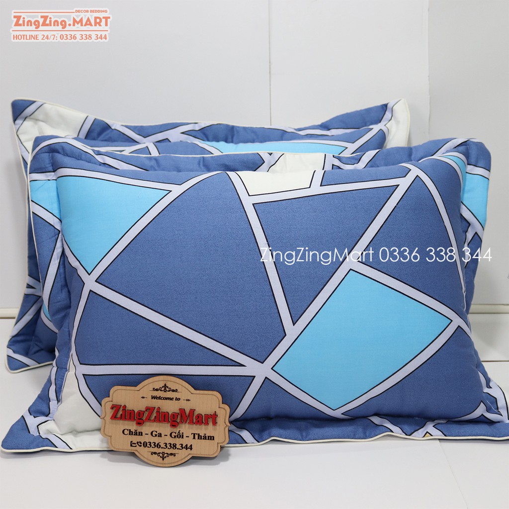 Vỏ gối Cotton 100% chất mát không bị xù (Có video - ảnh thật shop chụp)