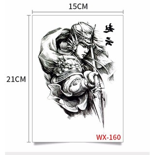 Hình xăm dán bắp kích thước 15x21cm