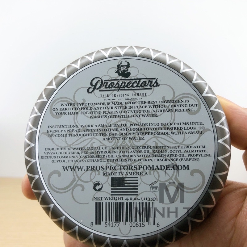 [Chính Hãng USA] Pomade Vuốt Tóc PROSPECTORS Coal Mine Pomade