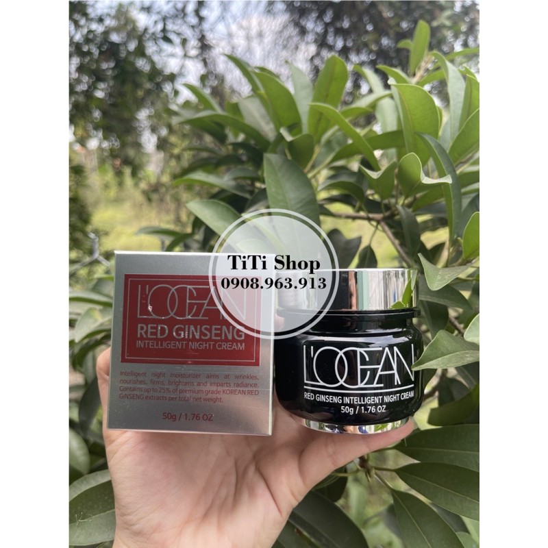 KEM HỒNG SÂM CHỐNG LÃO HÓA DA, DƯỠNG ẨM, TRẮNG DA BAN ĐÊM LOCEAN- 50G